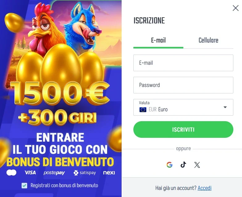 Winnita Casino Registrazione