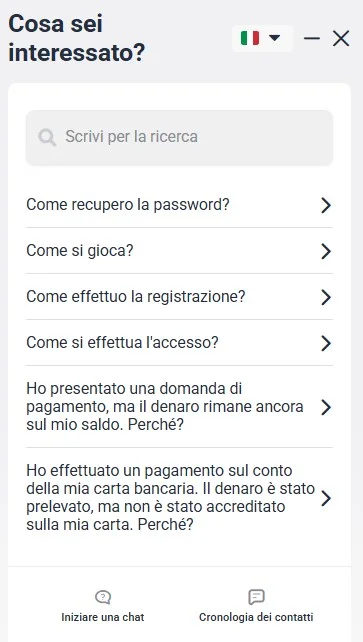 Winnita Casino support